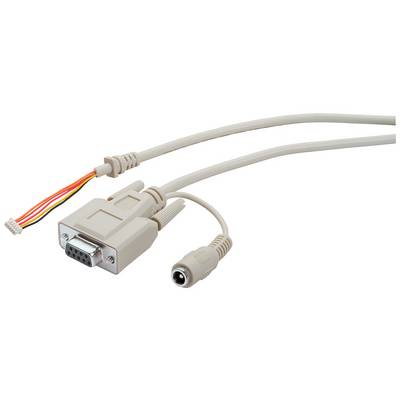 Kabel VGA z wieloma złączami, w tym z okrągłą wtyczką i małą wtyczką z kolorowymi przewodami.