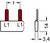 Diagram złącza z wymiarami: szerokość 3,4 mm, wysokość 14 mm. Oznaczenia 'L1' na złączach, odstęp 1 mm.