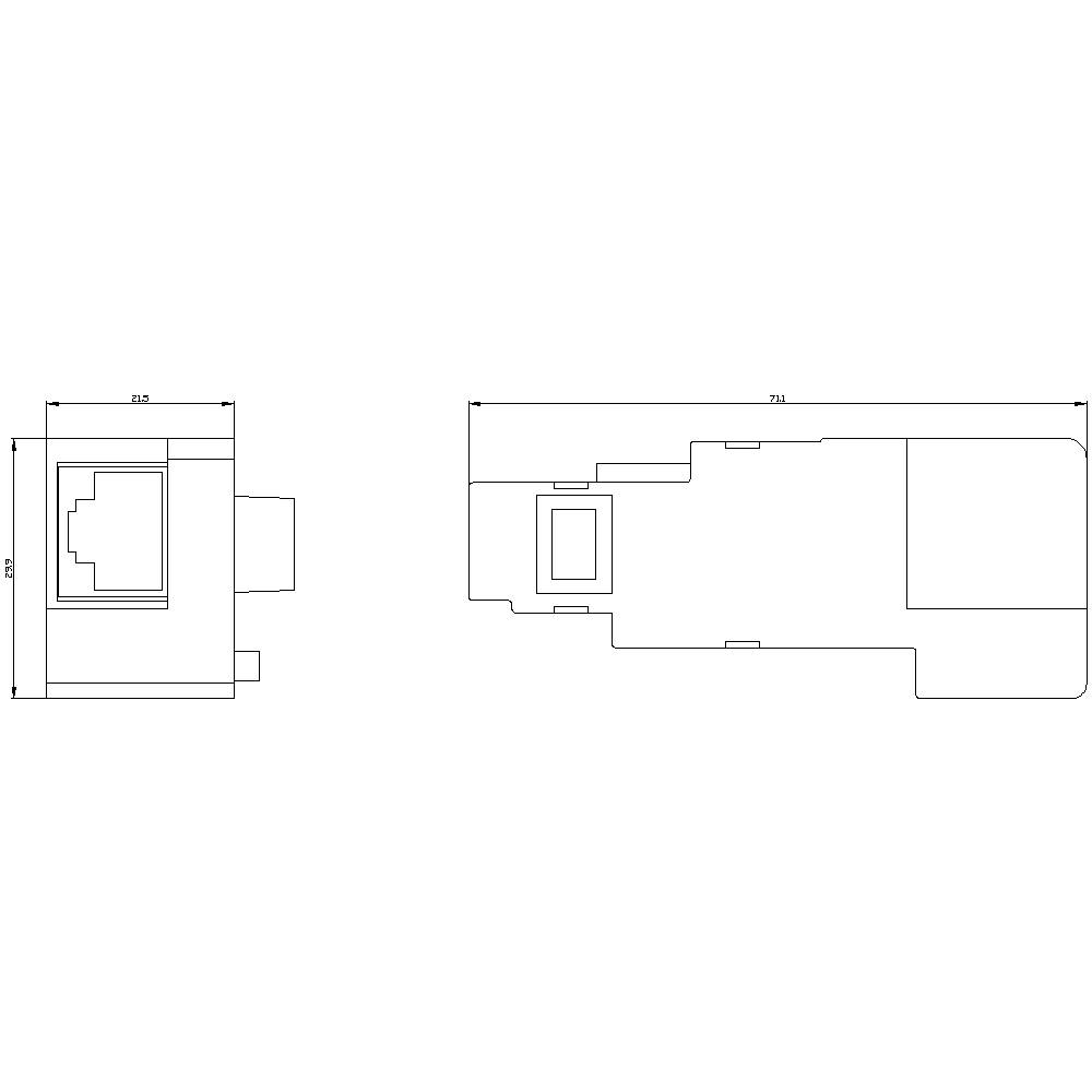 Rysunek techniczny przestrzennie ukształtowanej części o wymiarach 20 mm i 75 mm. Przedstawia widok z boku i widok czołowy wraz ze szczegółami.