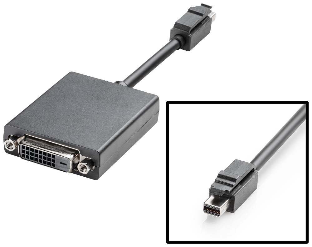 Czarny adapter z gniazdem DVI po jednej stronie i wtyczką Micro-HDMI po drugiej stronie.