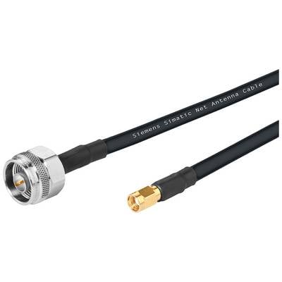 Kabel antenowe Siemens Simatic Net, czarne z srebrnymi i złotymi złączami.
