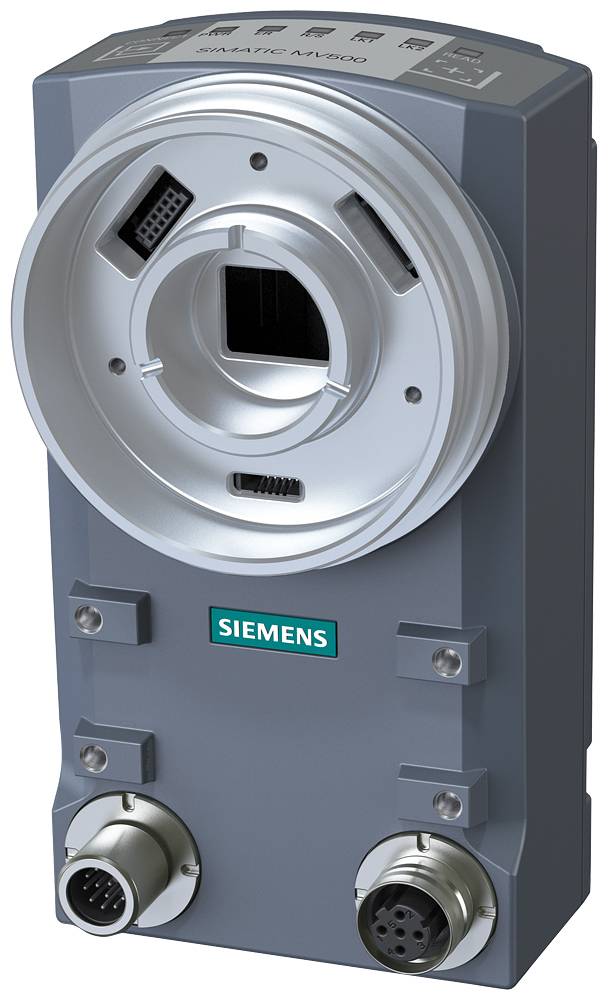 Szary elektroniczny aparat firmy Siemens, prawdopodobnie przemysłowy czujnik lub urządzenie sterownicze z wieloma gniazdami przyłączeniowymi.