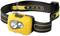 Żółta czołówka z czarno-żółtym paskiem, idealna do aktywności na świeżym powietrzu. Pasek wyposażony jest w symbole instruktażowe.