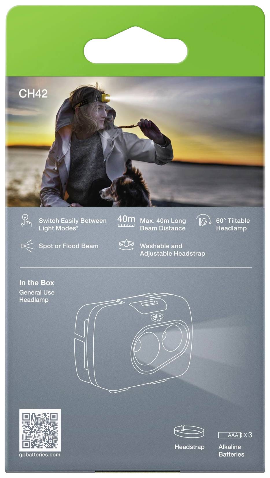 GP Discovery GPDISHLCH42BL990 Світлодіодний налобний ліхтар на батарейках 110 лм 15 год GPDISHLCH42BL990