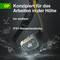 Czołówka GP zanurzona w wodzie, wytrzymała na wstrząsy i wodę. Tekst: 'Zaprojektowana do pracy na wysokości', 'Odporna na upadki z 5m', 'Wodoodporna IPX5'.