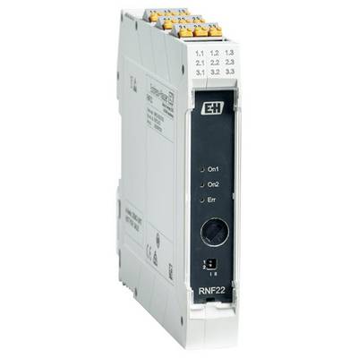 Elektroniczny przyrząd pomiarowy z wieloma zaciskami przyłączeniowymi u góry i wskaźnikami LED z przodu. Oznaczony etykietami 'On1', 'On2' i 'Err'.