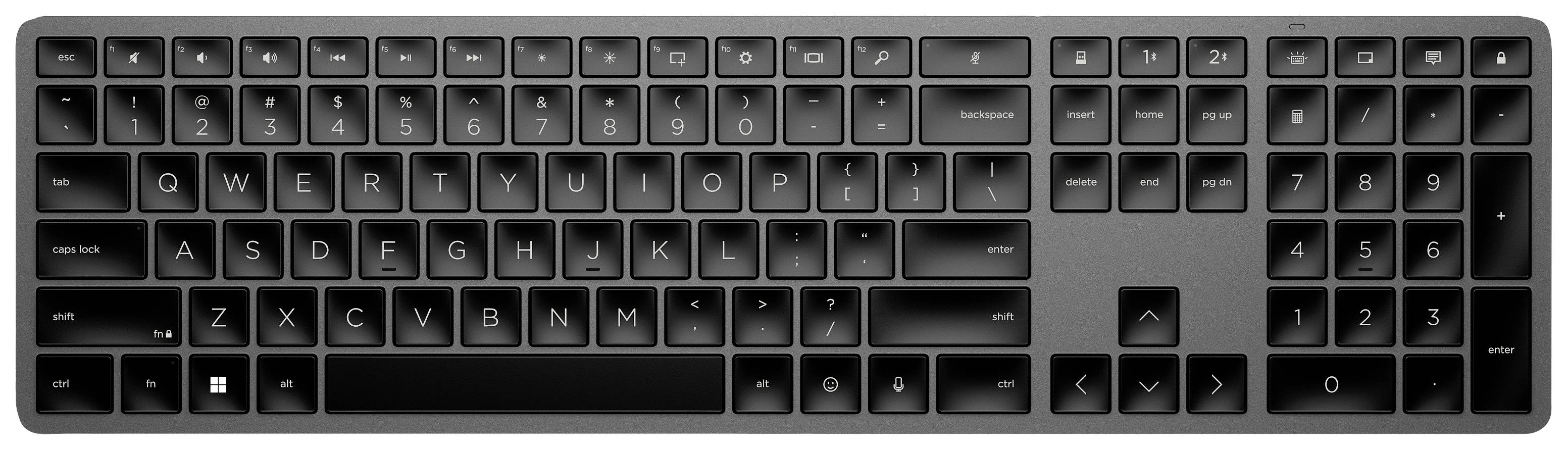 Бездротова клавіатура HP 975 USB+BT з двома режимами роботи, німецька, QWERTZ