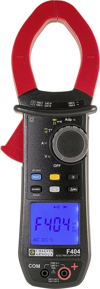 Цифрові струмові кліщі Chauvin Arnoux F404 IP54 CAT III 1500 В, CAT IV 1000 В Відображення: 10000
