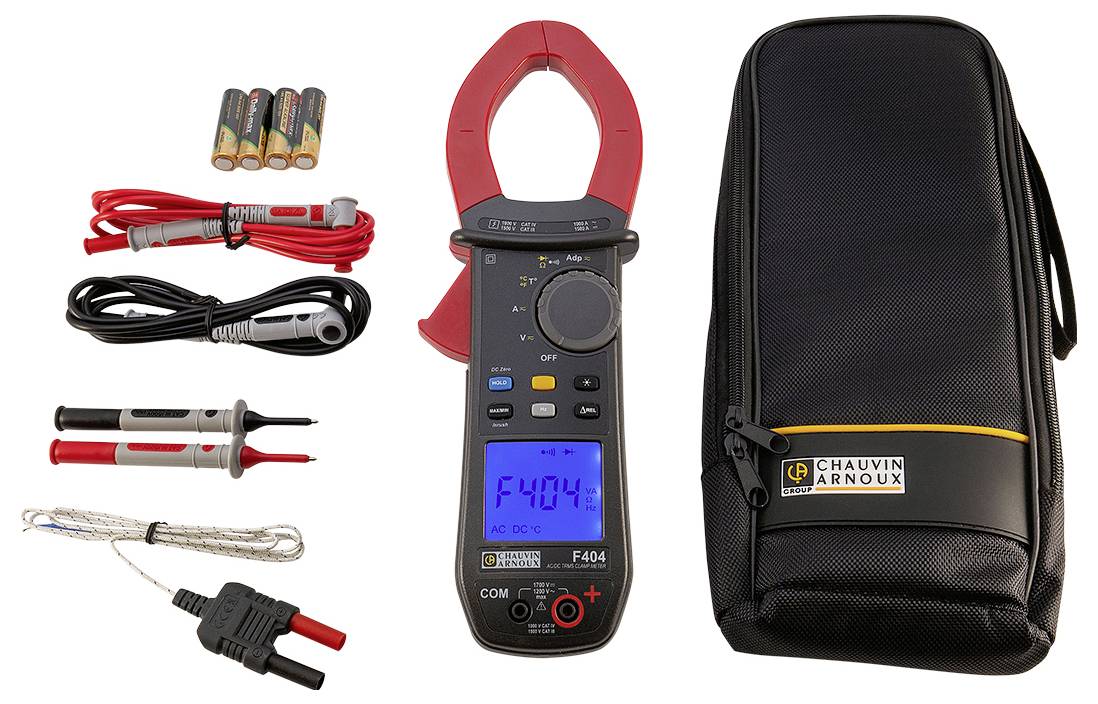 Цифрові струмові кліщі Chauvin Arnoux F404 IP54 CAT III 1500 В, CAT IV 1000 В Відображення: 10000