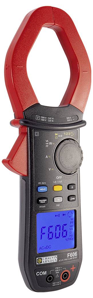 Цифрові струмові кліщі Chauvin Arnoux F606 IP54 CAT III 1500 В, CAT IV 1000 В Кількість відображень: 10000