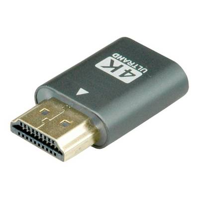 Czarny adapter HDMI z napisem '4K ULTRAHD' na górnej powierzchni. Adapter jest odpowiedni do przesyłania obrazu w wysokiej rozdzielczości.