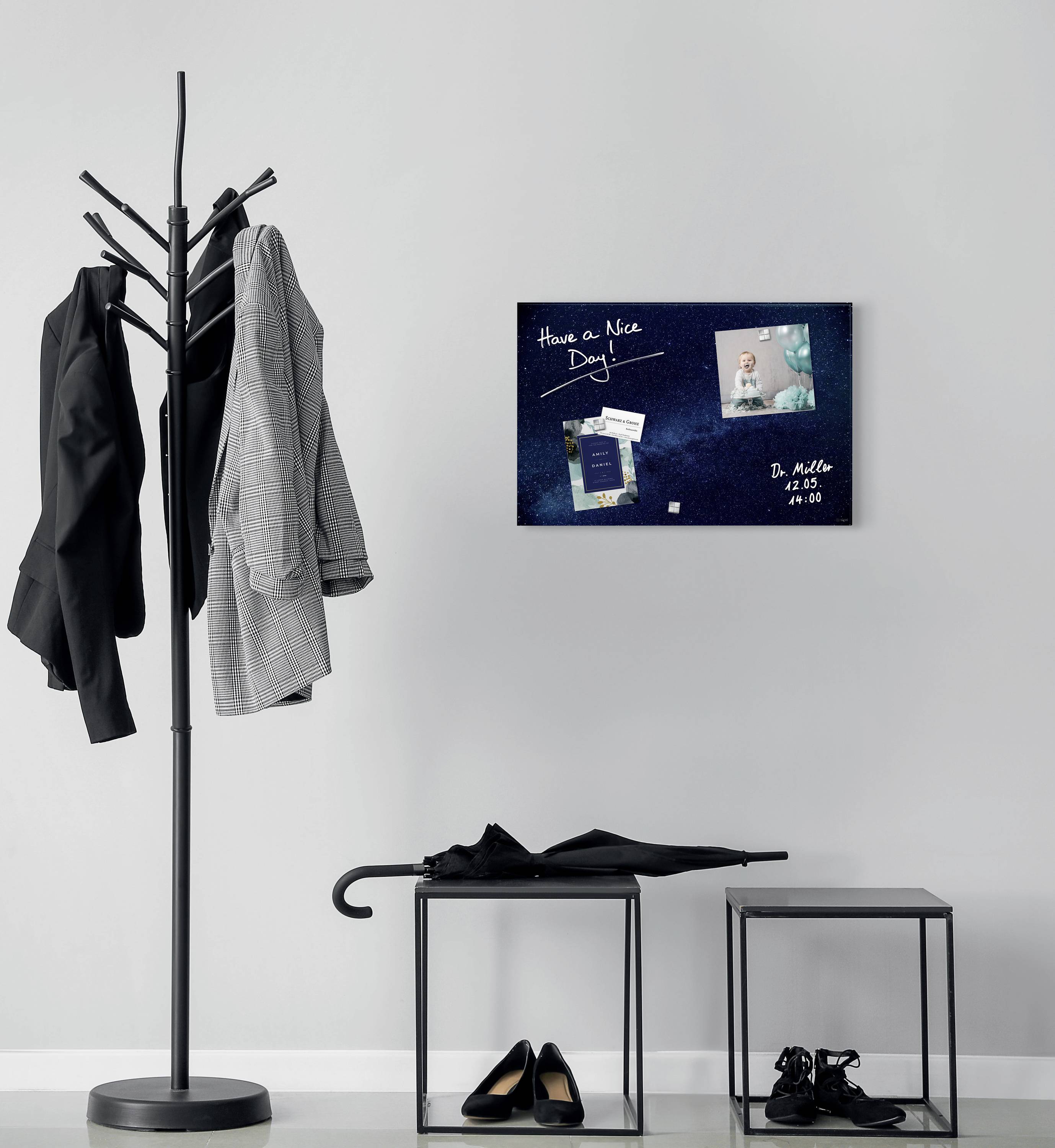 Магнітна скляна дошка Sigel GL283 синього кольору