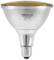 Żarówka LED PAR38 z gwintem E27. Parametry świetlne: 230V, 15W, o ciepłym, żółtawym świetle. Idealna do oświetlenia akcentowego.