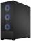 Czarna obudowa komputera z trzema świecącymi wentylatorami z przodu. Wentylatory wykazują gradient kolorów.