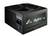 Zasilacz firmy FSP, model 'Hydro K Pro', czarny design z zieloną etykietą, wentylator na górze, złącza z przodu.