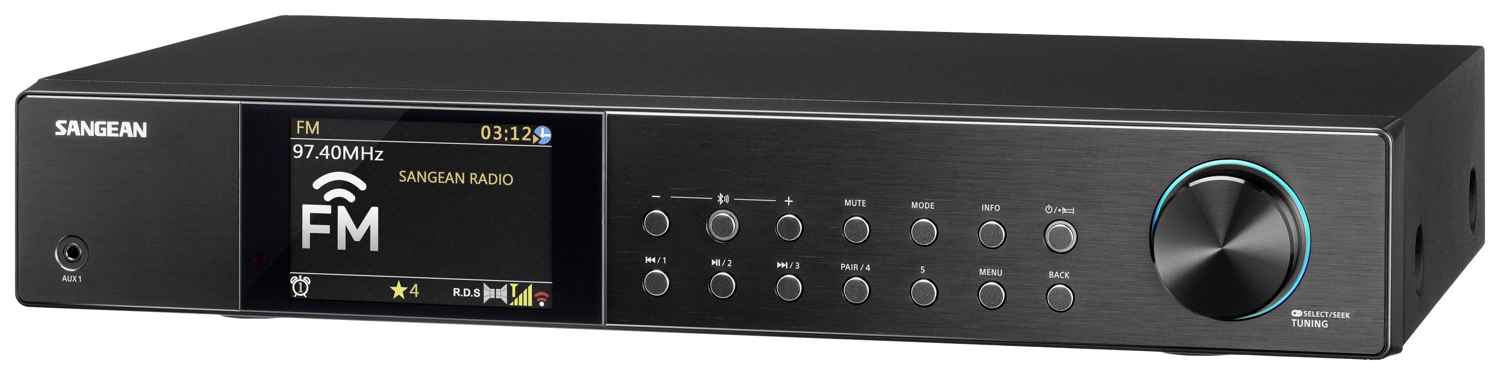 HiFi-тюнер, інтернет-радіо Sangean WFT-4 чорний Bluetooth®, DAB+, інтернет-радіо, WLAN