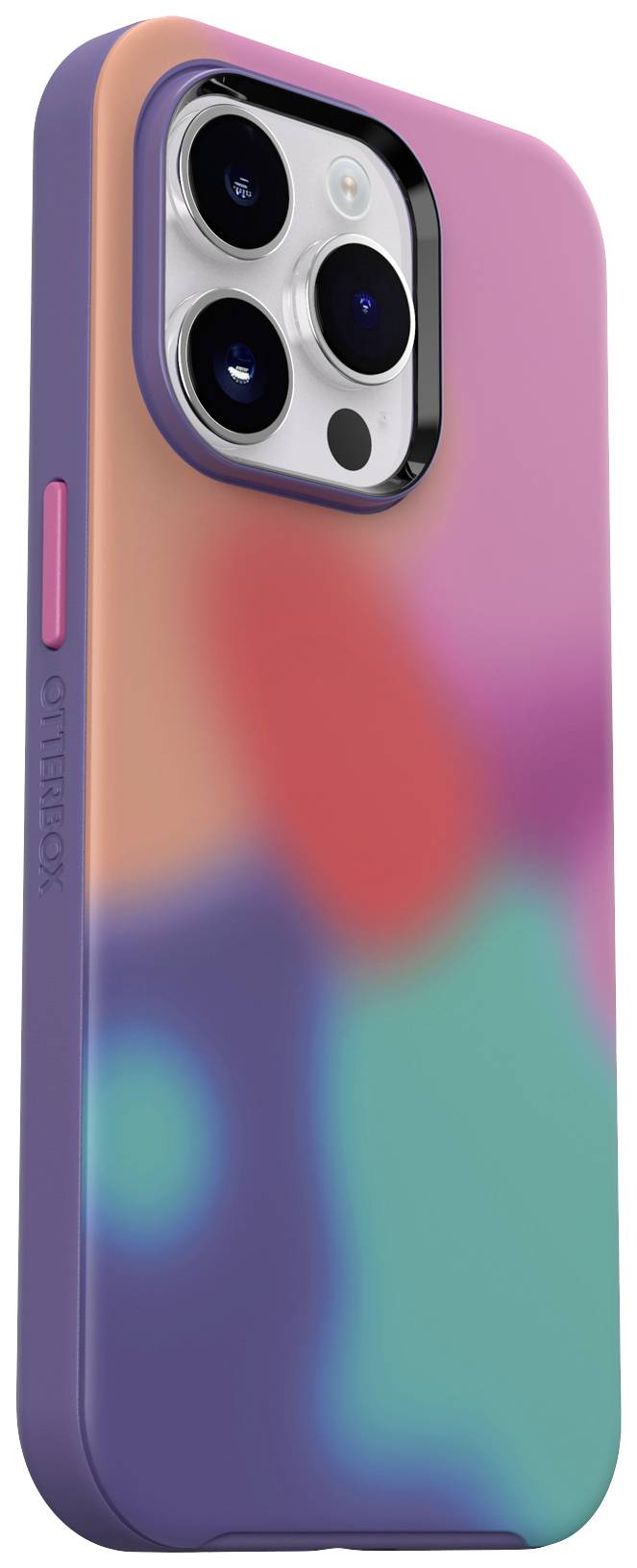 Smartfon z kolorową obudową w pastelowych odcieniach, w tym różowym, fioletowym i niebieskim. Obudowa ma zaokrąglone rogi i zapewnia ochronę.