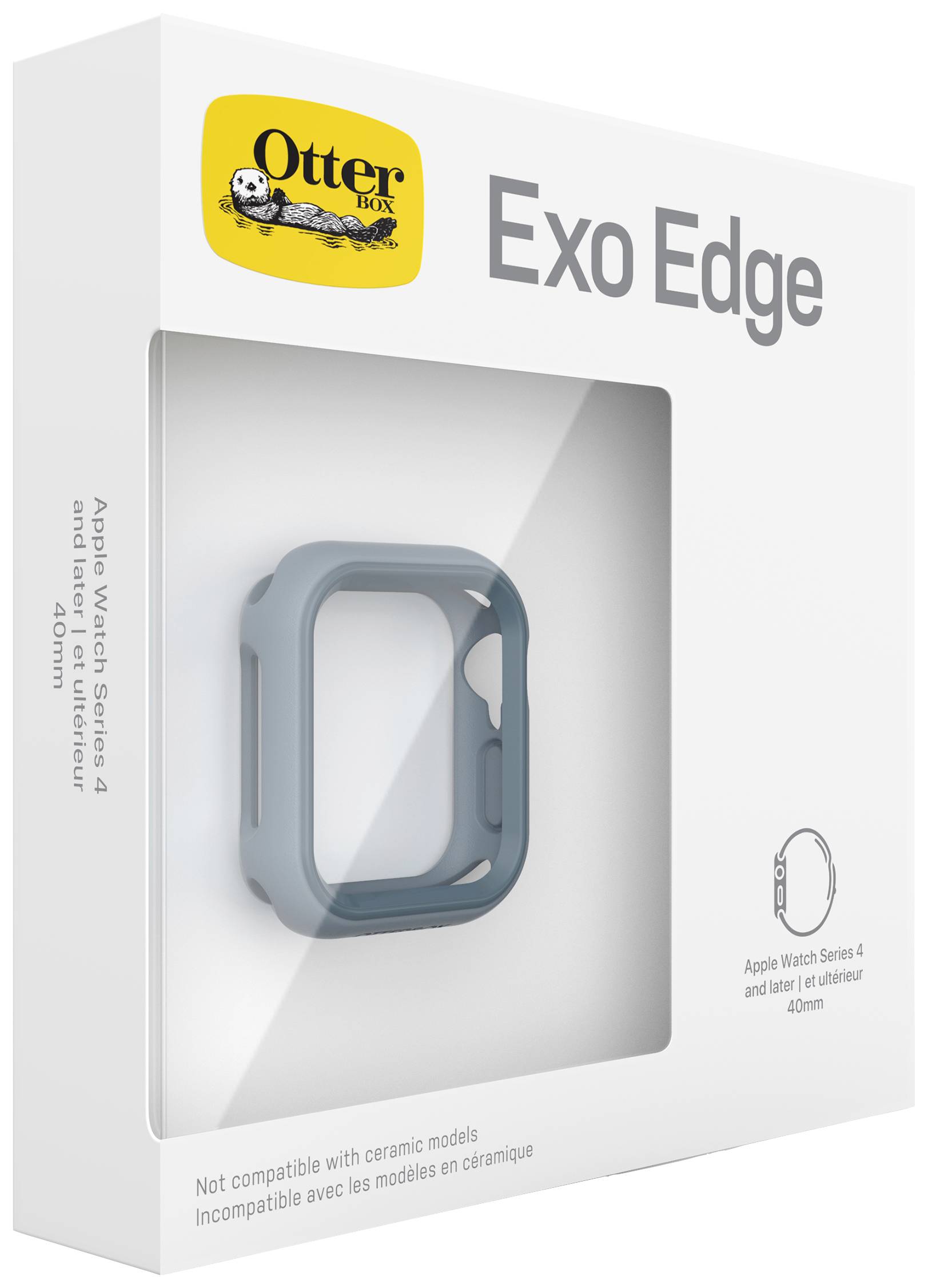 Opakowanie etui OtterBox Exo Edge dla Apple Watch serii 4 i nowszych, rozmiar 40 mm. Kolor: Szary.