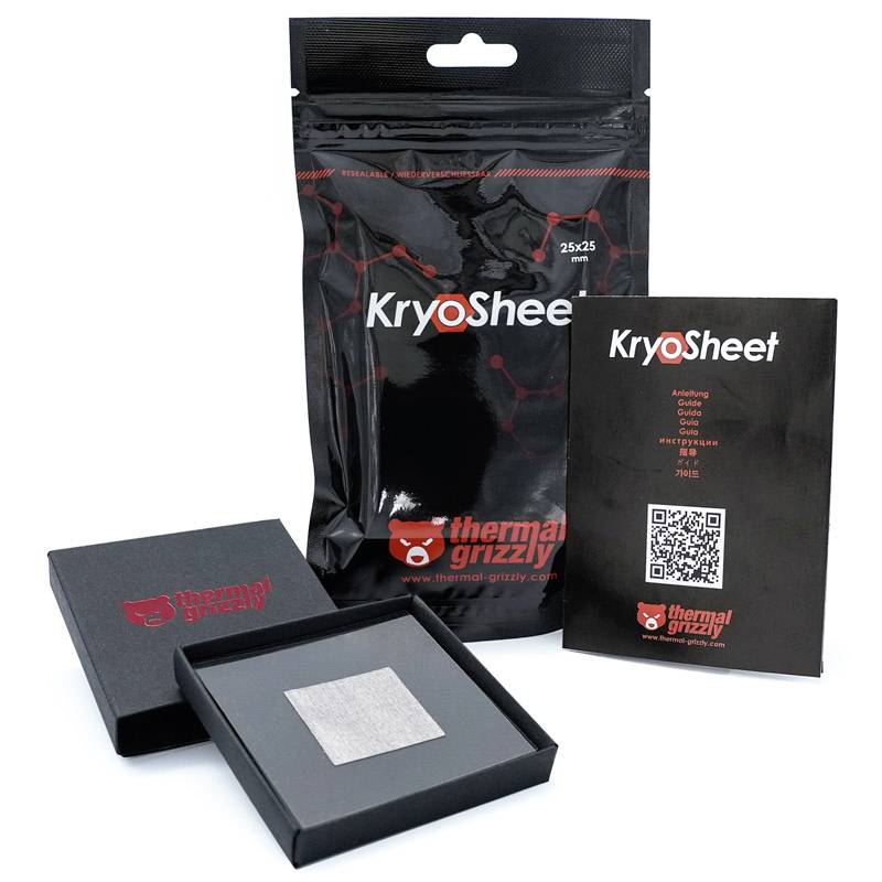 Термопрокладка Thermal Grizzly TG-KS-25-25 KryoSheet, 150 °C, (Д x Ш) 25 мм x 25 мм