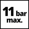 Napis „11 bar maks.