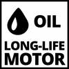 Symbol 'Öl Long-Life Motor' w czerni i bieli, przedstawiający kroplę.