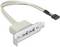 Kabel przedłużające z dwoma złączami USB i wielożyłową wtyczką. Idealne do podłączania urządzeń wewnętrznych do portów zewnętrznych.
