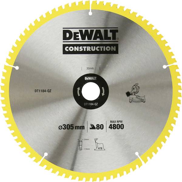 Tarcza tnąca DEWALT DT1184-QZ 305 x 30 x 1.75 mm 1 szt.