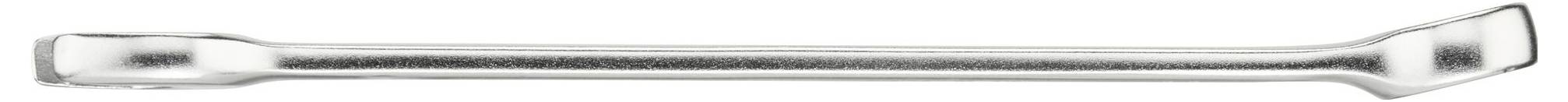 Srebrny łom z płaskim i zakrzywionym czubkiem, używany do dźwigania lub otwierania obiektów.