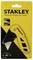 Opakowanie żółtego noża składanego z nieprzesuwaną głownią firmy Stanley. Cechy: aluminiowa obudowa, lekka i wytrzymała.