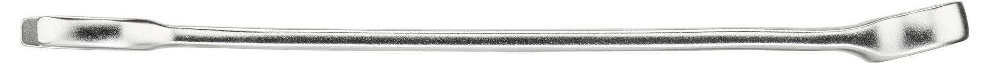 Metalowy łom z płaskimi końcami, typowe narzędzie do prac dźwigowych i podnoszeniowych.