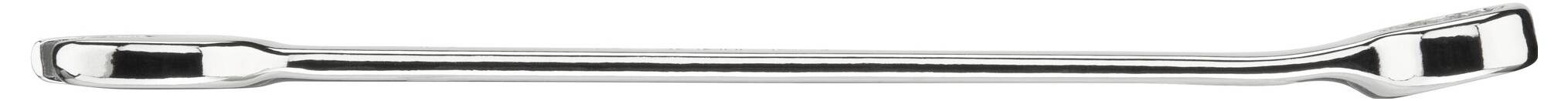 Chromowany klucz do nakrętek kół z podwójną główką sześciokątną, który jest zazwyczaj używany do odkręcania i dokręcania nakrętek kół.