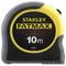 Czarne i żółte stalowe miernicze Stanley FATMAX o długości 10 metrów, numer modelu 33-811.