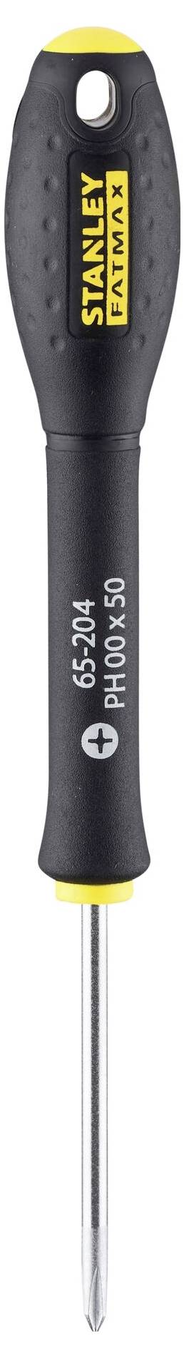 Wkrętak krzyżowy z czarnym uchwytem, żółtym akcentem i srebrnym ostrzem, z oznaczeniem marki i modelu na uchwycie.