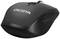 Czarna bezprzewodowa mysz marki 'Dicota' o ergonomicznym designie z rolką przewijania, przeznaczona do użytku komputerowego.