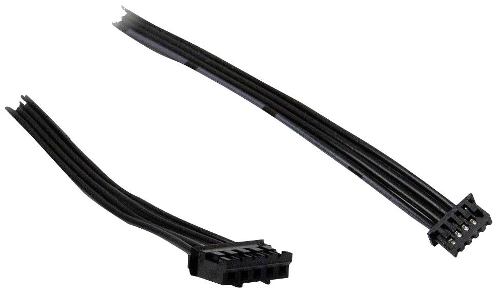 Czarny kabel z dwoma złączami na każdym końcu, prawdopodobnie przeznaczony do urządzeń elektronicznych lub sprzętu komputerowego.