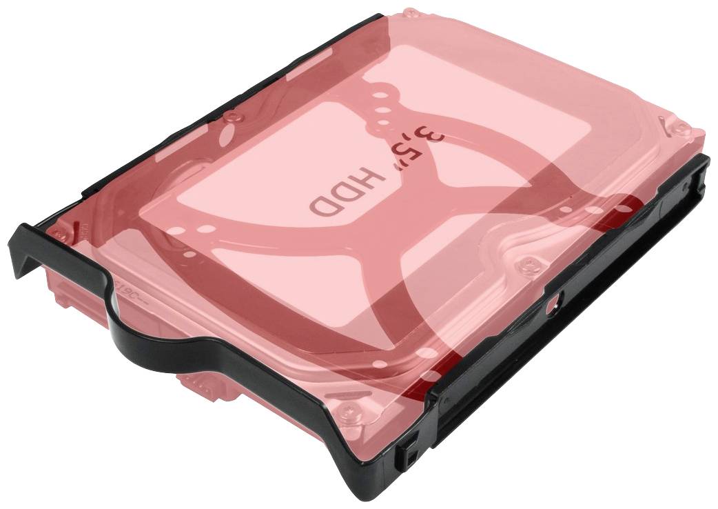 Czerwona ramka na dysk twardy 3,5 cala do montażu w komputerach.