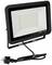 Reflektor LED o mocy 150 watów i stopniu ochrony IP66, charakteryzujący się prostokątną bryłą, wyposażony w przewód sieciowy i wtyczkę.