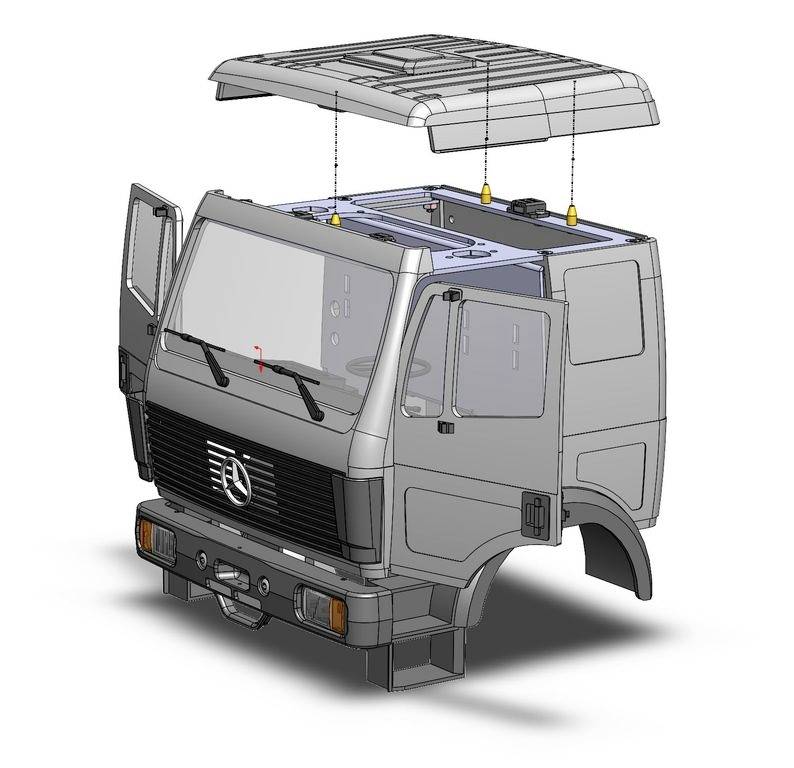 Кабіна водія WEDICO-моделі 2506-W MB SK Olive 1 шт.