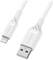 Białowy kabel USB OTTERBOX z złączem Lightning, odpowiedni do ładowania i synchronizacji urządzeń.