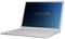 Srebrny laptop z otwartym ekranem, wyświetlający ciemnoniebieskie tło z napisem 'DICOTA'.