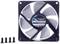 Wentylator Fractal Silent Series R3 o średnicy 80 mm. 80-milimetrowy wentylator komputerowy z śrubami, przeznaczony do chłodzenia w obudowach komputerowych.