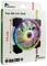 Na opakowaniu wentylatora ARGB o średnicy 14 cm z podświetleniem RGB znajdują się logotypy marek oraz symbole kompatybilnego oprogramowania.