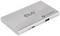 Srebrna obudowa Thunderbolt z logo Club-3D i portami USB.