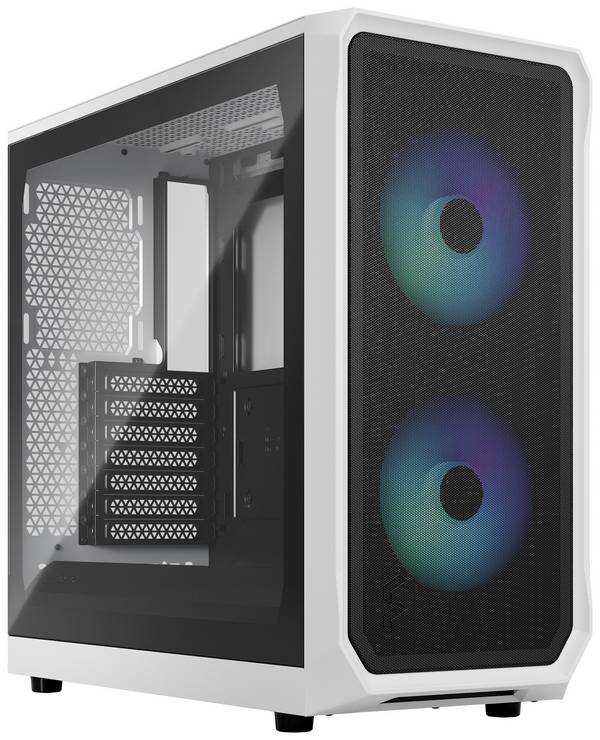 Fractal Design Focus 2  Obudowa do komputera  biały z okienkiem, z 2 wentylatorami, z filtrem przeciwkurzowym