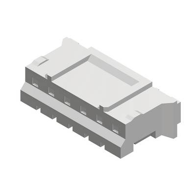Szary, prostokątny element elektroniczny widziany pod skosem, z kilkoma gniazdami/portami na górnej powierzchni.