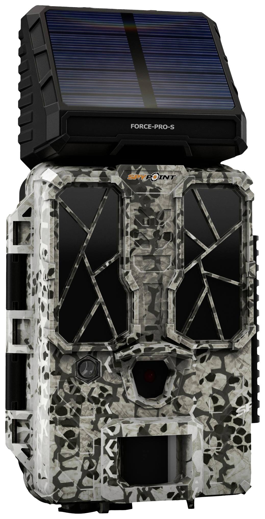 Zamaskowana kamera do obserwacji dzikiej przyrody z panelem słonecznym, idealna do monitoringu terenowego. Posiada solidną, odporną na warunki atmosferyczne konstrukcję.