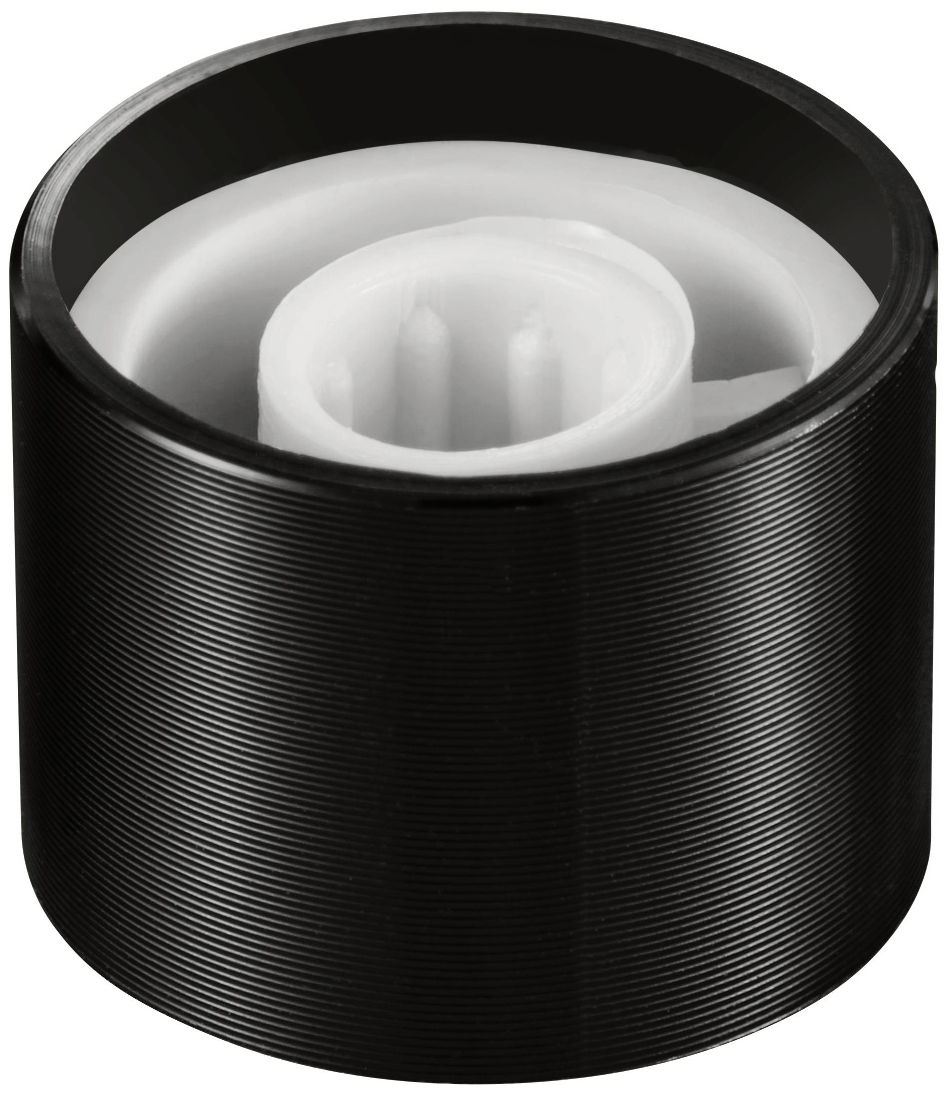 Czarna walca z białym wnętrzem, prawdopodobnie część zamienna lub akcesorium do urządzenia, umieszczona na neutralnym tle.