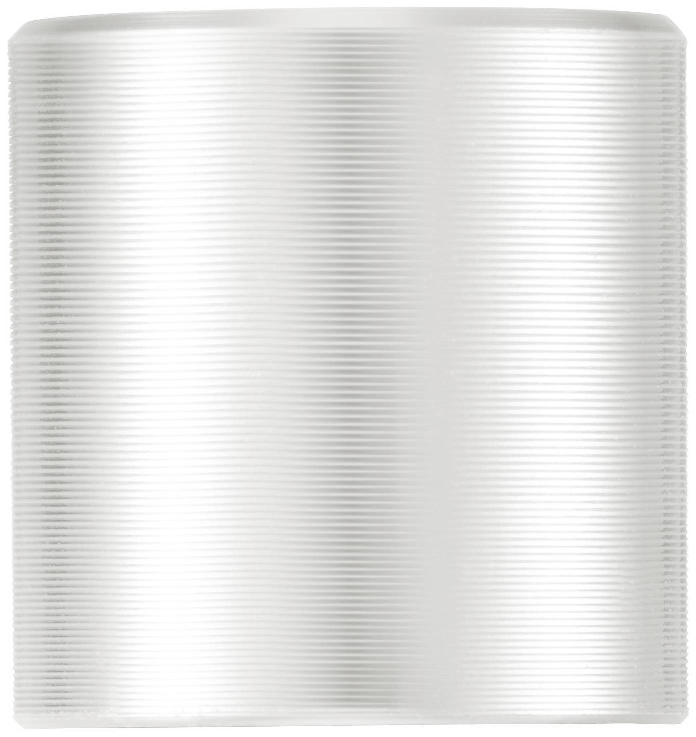 Srebrna, cylindryczna puszka konserwowa z delikatnymi poziomymi rowkami, bez etykiety lub widocznej zawartości.