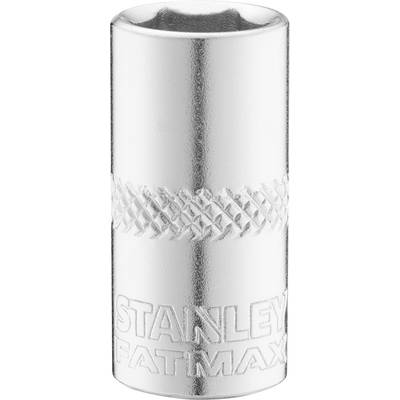 Srebrna tuleja narzędziowa z ryflowanym uchwytem i napisem 'Stanley FatMax'.