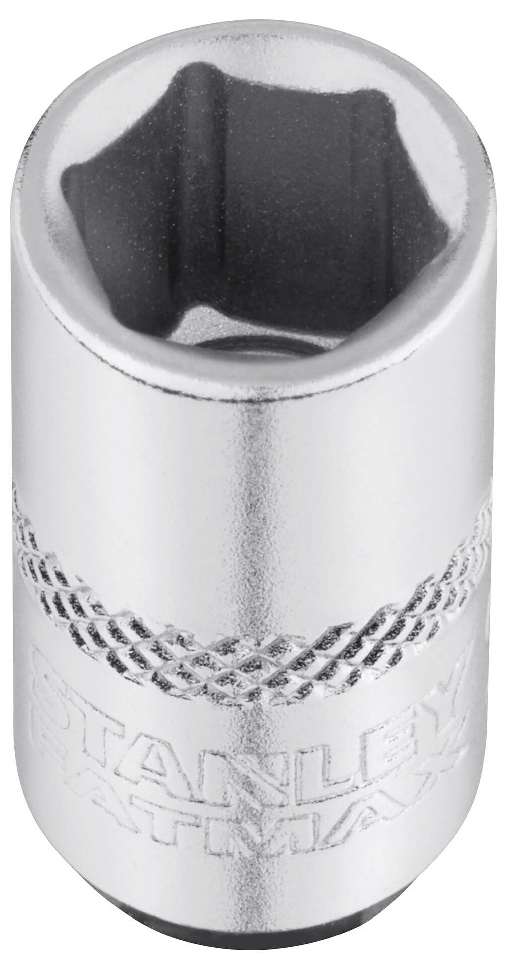 Metalowy nasadowy klucz sześciokątny, używany do odkręcania i dokręcania nakrętek.